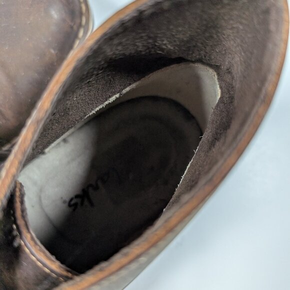 Great cond. CLARKS Bushacre 2 Men's Leather Chukka Boots Brown size 10 - Picture 9 of 13